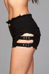 J10BL Buckled Down Denim Shorts - Medium Wash